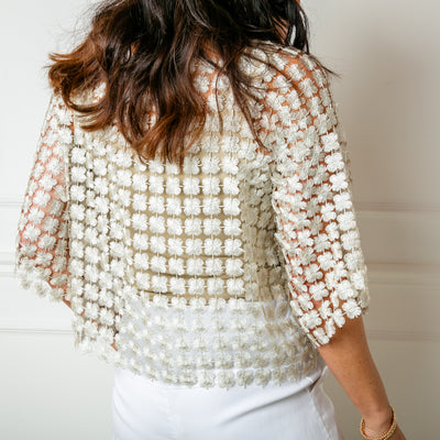 Metallic Crochet Top